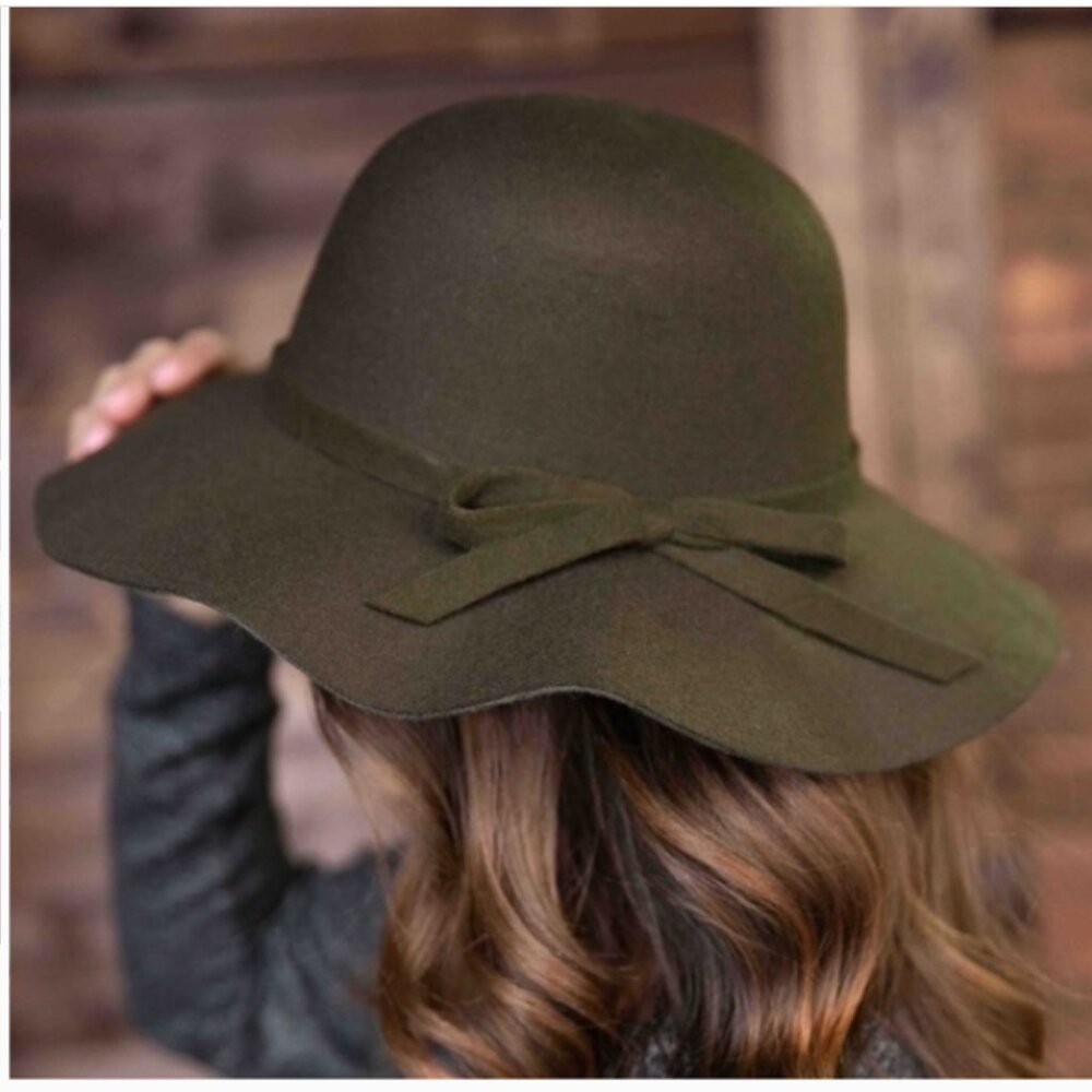 Gypsy Warrior Women's 100% Wool Felt Floppy Hat One‎ Size Army Green
